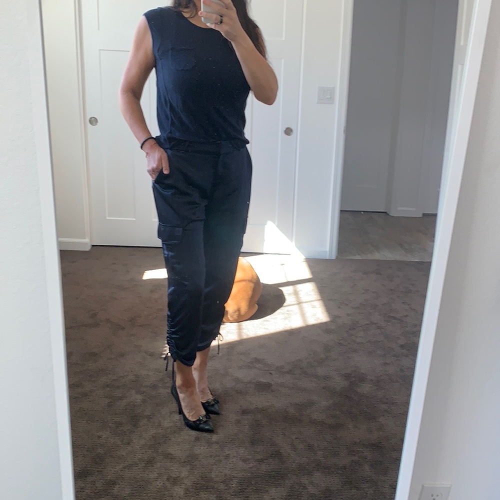 Parker navy cargo pant. Size 8 dress up or down